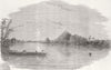 BURMA. Syne River w/ Burmese Race Boat 1852 old antique vintage print picture