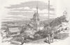 BURMA. Thien, or Sacred Temple, and Zayat 1852 old antique print picture