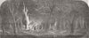OHIO. Panorama of the Ohio-Clearing a Forest 1850 old antique print picture