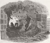 New York. Explosion of Steam-Boiler, Hague St 1850 old antique print picture
