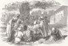 GAMBIA. Palaver Between Gov of Gambia & Combo King 1851 old antique print