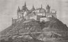 GERMANY. The Castle of Hohenzollern, Swabia 1871 old antique print picture
