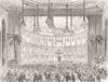 FRANCE. supper, theatre, Palace of Versailles 1855 old antique print picture