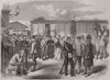 GERMANY. Austrian Prisoners, Guben, Prussian Silesia 1866 old antique print