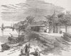 INDIA. The Suttee Chowrah, or Massacre Ghat, Kanpur 1874 old antique print