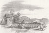 UKRAINE. Crimean War. Yevpatoria. East entrance 1855 old antique print picture