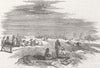 UKRAINE. Crimean War. Yevpatoria-Rocket & Gun guns 1855 old antique print