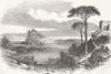 ITALY. Castle of Ischia 1856 old antique vintage print picture