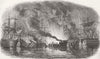 LONDON. The Oval. Siege of Gibraltar, Surrey zoo 1847 old antique print