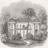 FRANCE. Garden Front of the Hotel Sebastiani 1847 old antique print picture