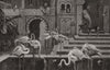 TUNISIA. Flamingos in an Eastern Palace 1882 old antique vintage print picture