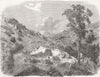 UTAH. Mormons in a Kanyon of the Rocky Mountains 1857 old antique print