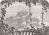 ITALY. The Castle of St Elmo, Napoli 1857 old antique vintage print picture