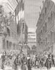 ITALY. 2nd independence war. Zouave reception, Genoa 1859 old antique print