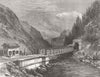 ITALY. The Dora Valley, near Salbertrand 1871 old antique print picture