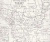 TURKEY. Treaty of Berlin. territorial changes 1878 old antique map plan chart