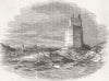 NORTHUMBS. Holy Island 1843 old antique vintage print picture