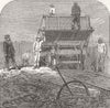 PERU. Chincha(Guano) Islands. Shooting the Guano 1863 old antique print