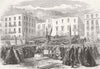 ITALY. Laying keystone of Protestant Church, Napoli 1863 old antique print