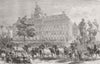 BELGIUM. Rubens Festival, Antwerp, Hotel de Ville 1877 old antique print