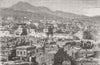 TURKEY. Erzerum & New Ft, Palan-Teuken Dagh 1877 old antique print picture
