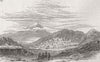 TURKEY. Bayazed, with Mount Ararat 1875 old antique vintage print picture