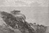 FRANCE. Tomb of Chateaubriand, Island of Bey, St Malo 1875 old antique print