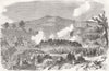 ITALY. Vesuvius erupting-Lava in the Somma valley 1855 old antique print