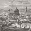ITALY. View of Florence c1877 old antique vintage print picture