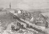 SERBIA. Montenegrin-Ottoman War. Belgrade 1876 old antique print picture