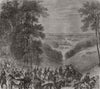 SUSSEX. Goodwood Races, Beech Avenue. Chicester 1871 old antique print picture