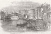 ITALY. Ponte-Di-Rialto, Venice-From Hakewells Italy 1872 old antique print