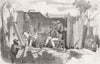 CHINA. Royal Marines quarters, Walls of Canton 1858 old antique print picture