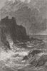 SCOTLAND. Tantallon Castle 1878 old antique vintage print picture