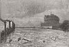 ITALY. Tiber in Flood at Castle of Sant'Angelo 1878 old antique print picture