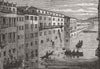 ITALY. Rome(Roma) Flood. Ripetta & Piazza del Popolo 1878 old antique print