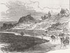 BOSNIA. Castle of Doboj, on the Bosna River 1878 old antique print picture