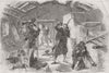 UKRAINE. Crimean War. French vandalism at Kerch 1855 old antique print picture