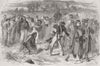 UKRAINE. Horse-stealers, Bastinado punishment, Kerch 1855 old antique print