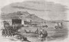 UKRAINE. Crimean War. Highlanders entering Kerch 1855 old antique print