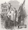 FRANCE. Morlaix, Bretagne 1871 old antique vintage print picture