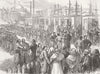 TURKEY. Crimean War. Redifs boarding Edirne Railway 1853 old antique print