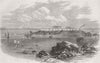 NEW YORK. Civil War. Hart Island, Federal Army post 1865 old antique print
