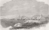 ERITREA. Massawa Isle, Red Sea, Abyssinian Mission HQ 1865 old antique print
