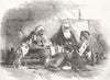 TURKEY. Crimean War. A Turkish Scribe 1853 old antique vintage print picture