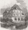 FRANCE. Chateau Meursault, Bourgogne 1867 old antique vintage print picture