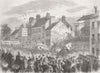 IRELAND. Scene at the Kilkenny Election 1865 old antique vintage print picture