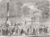 FRANCE. British tourists, Champs Elysees 1861 old antique print picture