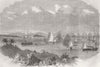 CHINA. Junks, HMS Opossum, Attacking Pirate, How-Chow 1865 old antique print