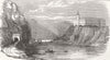 GERMANY. Tetschen, Elbe, Opposite Bodenbach Station 1853 old antique print